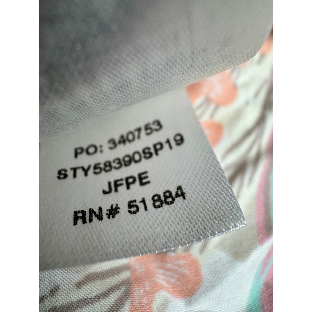 Patagonia Women's June Lake Dress Tropical Floral Pink Orange Tencel XS - Picture 6 of 6
